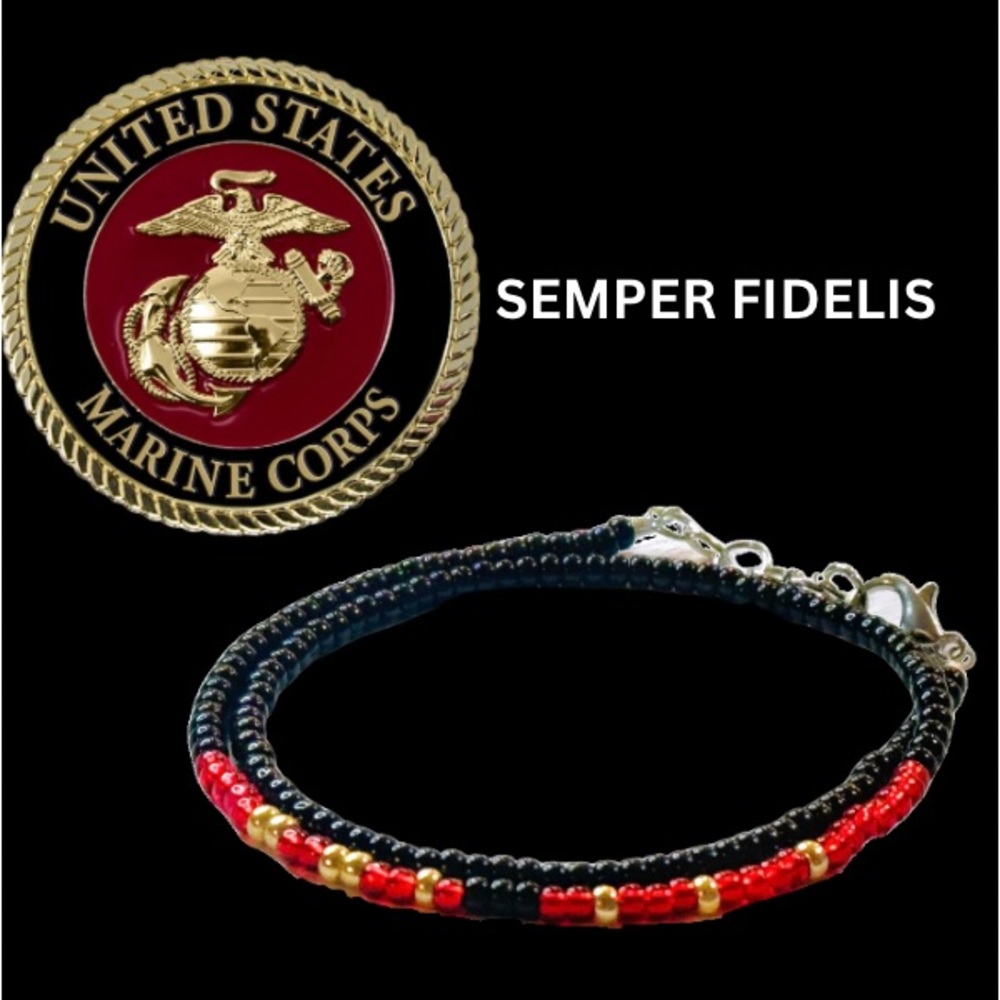 “Semper Fidelis” - Marine Corps Morse Code Bracelet